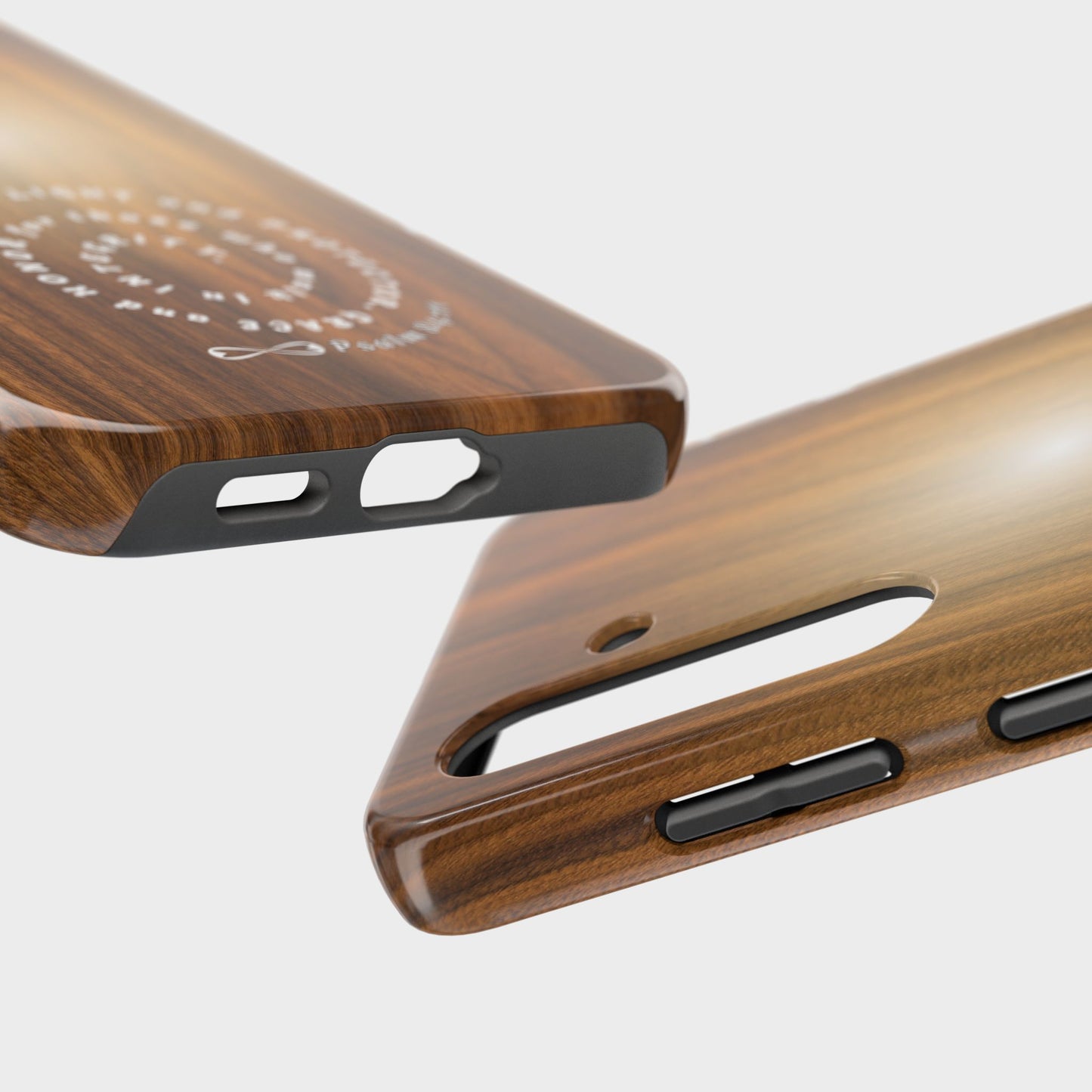 Rustic Tough Phone Case with Inspirational Quote, Gift for Faithful Friends, Protection Case, Wood Design, Unique Present