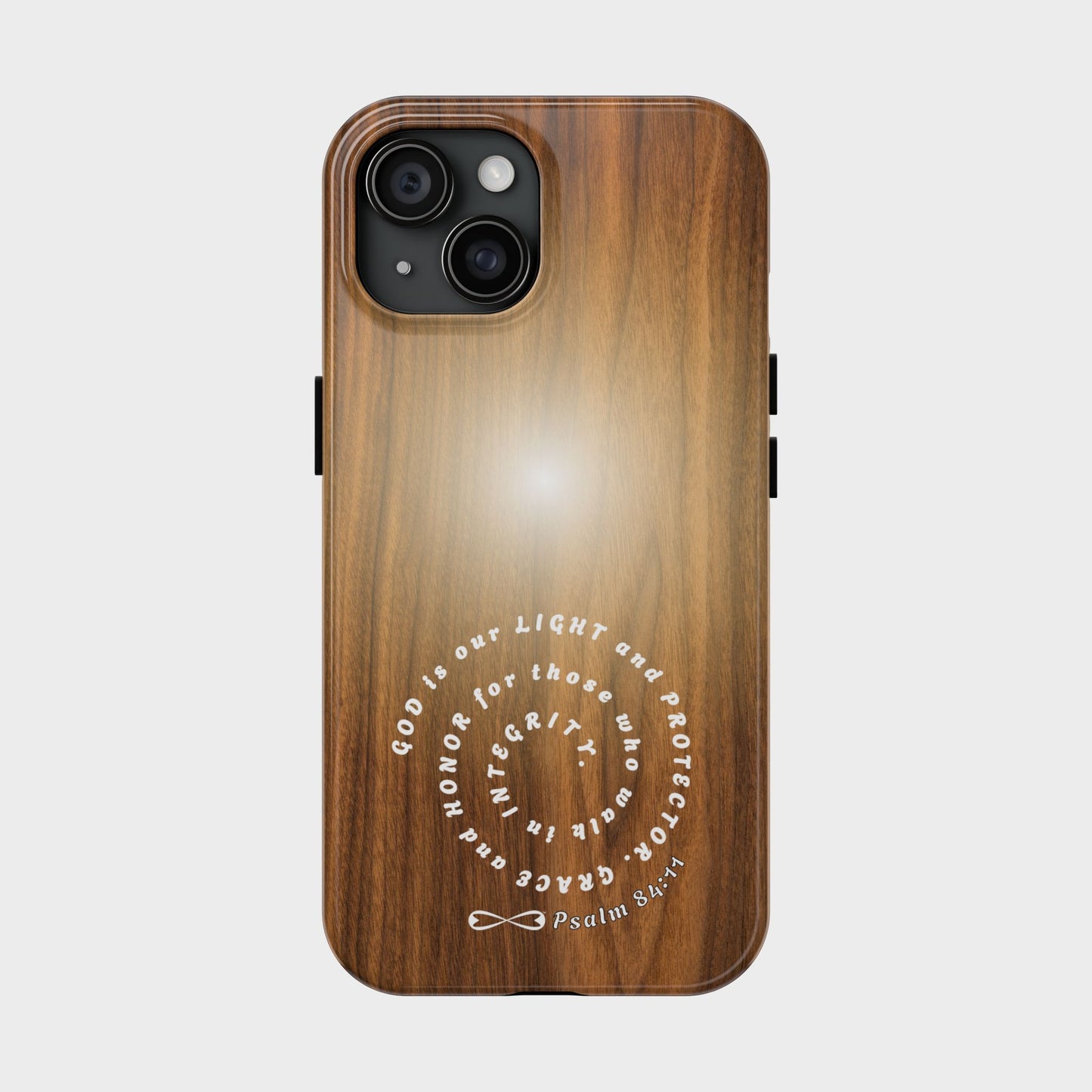 Rustic Tough Phone Case with Inspirational Quote, Gift for Faithful Friends, Protection Case, Wood Design, Unique Present