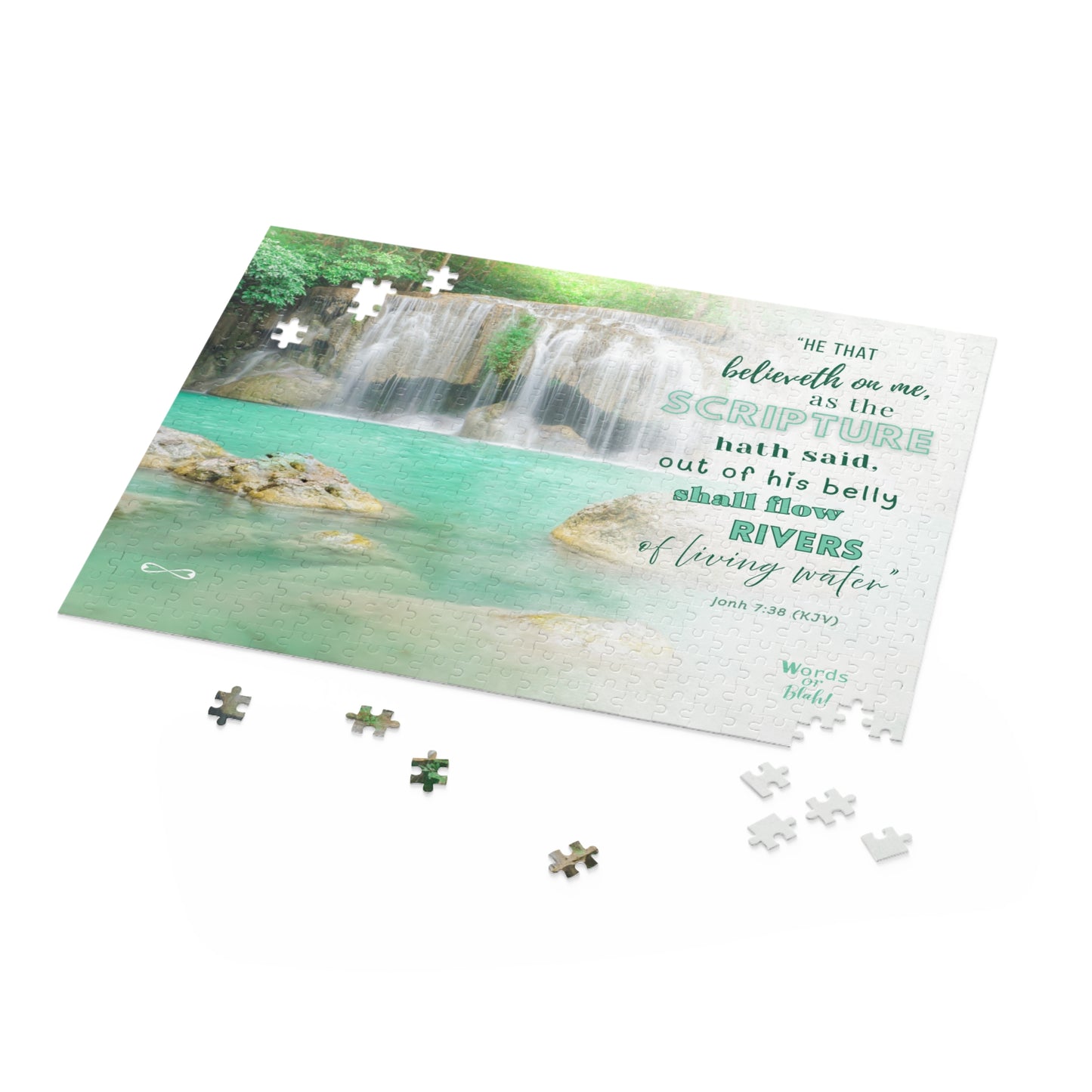 “Rivers of Living Water” Puzzle - "Waterfall" Art - 120, 252, 500 Pieces