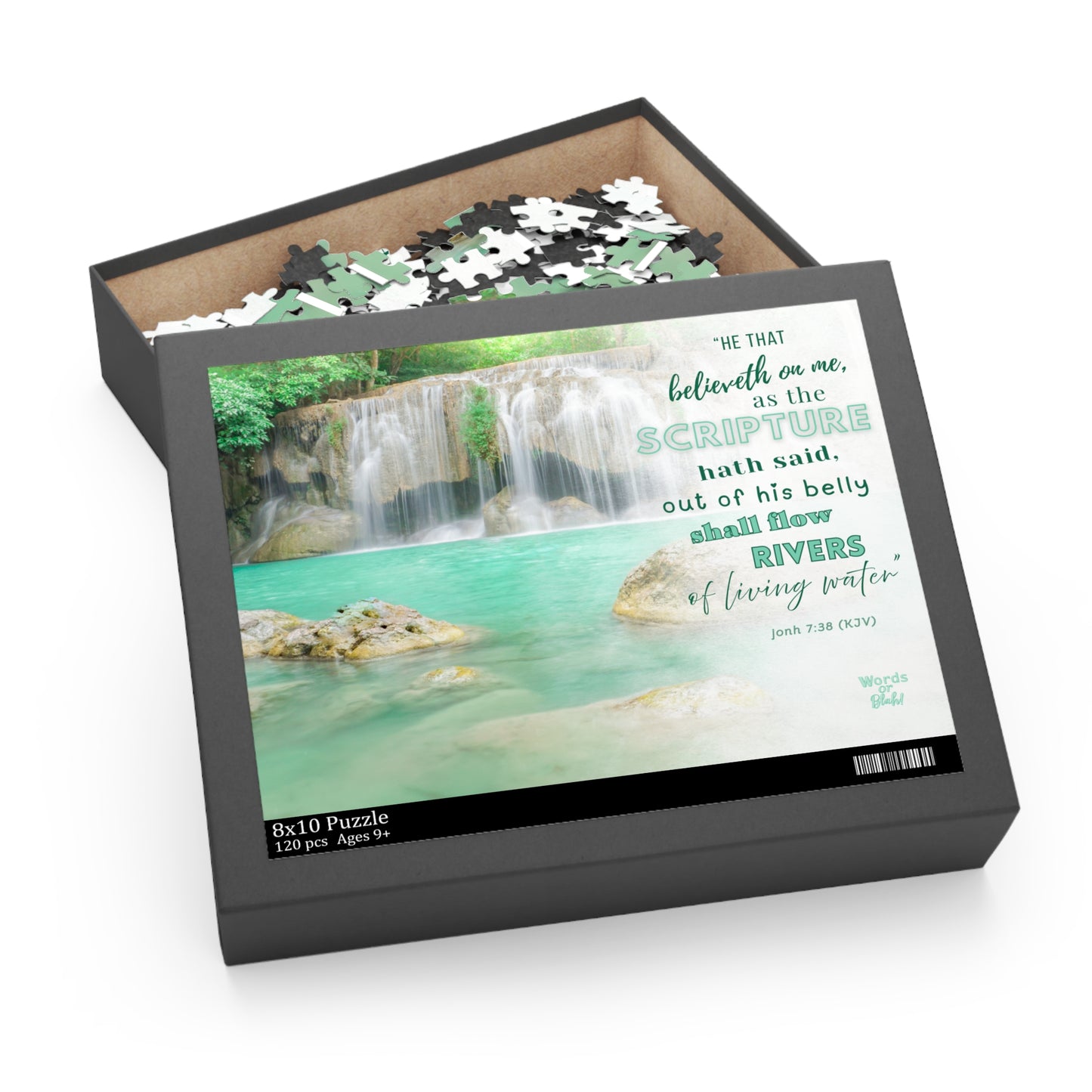 “Rivers of Living Water” Puzzle - "Waterfall" Art - 120, 252, 500 Pieces