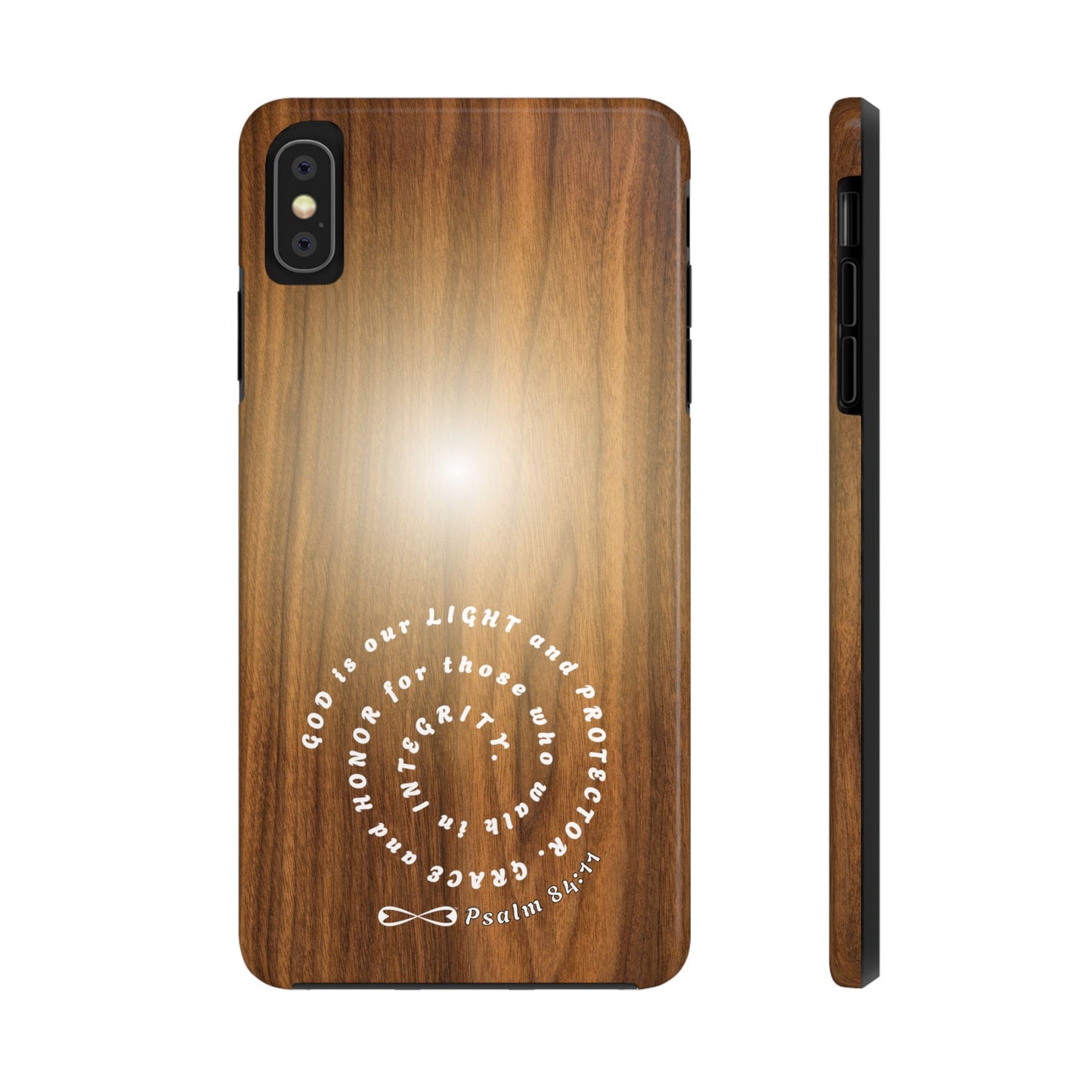 Rustic Tough Phone Case with Inspirational Quote, Gift for Faithful Friends, Protection Case, Wood Design, Unique Present