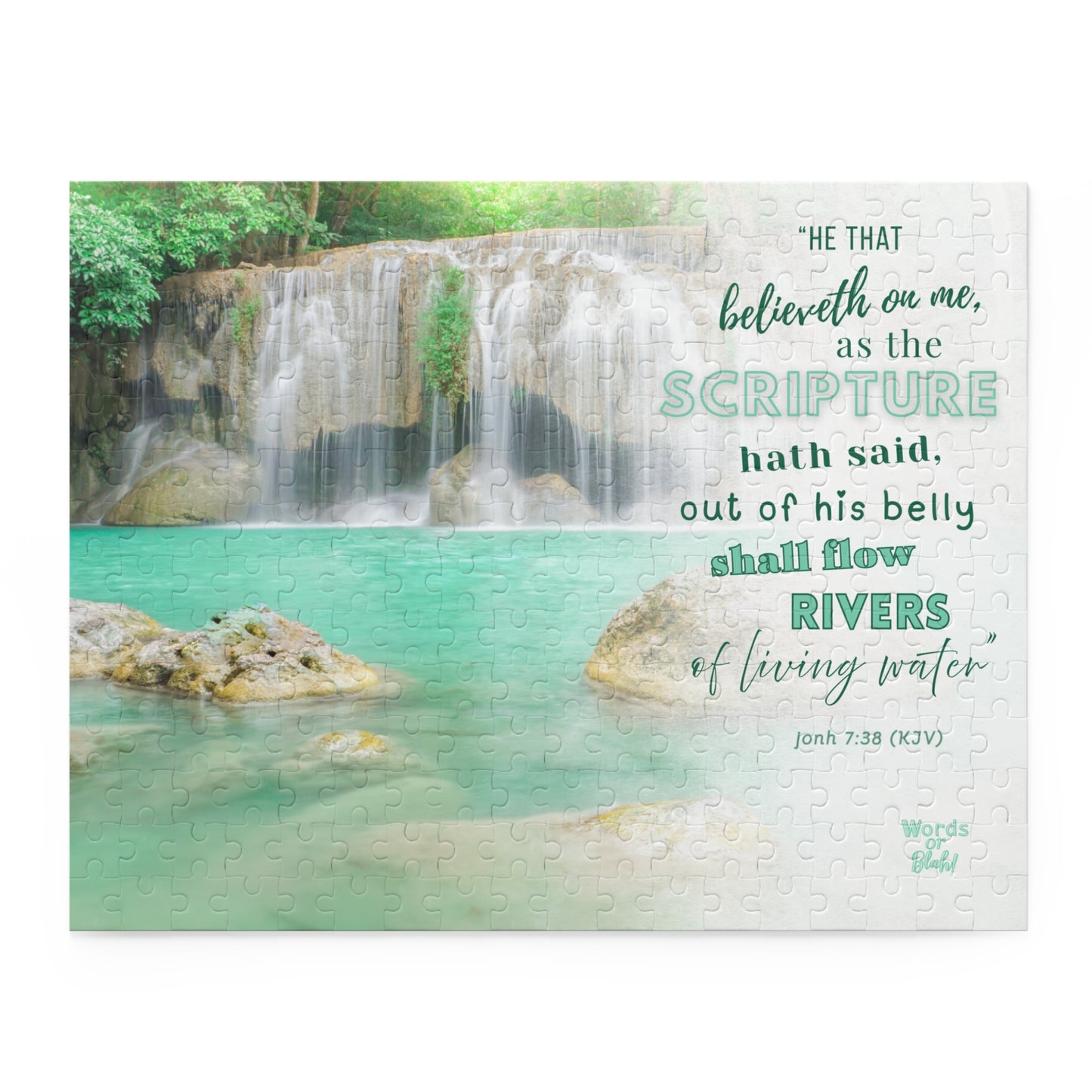 “Rivers of Living Water” Puzzle - "Waterfall" Art - 120, 252, 500 Pieces