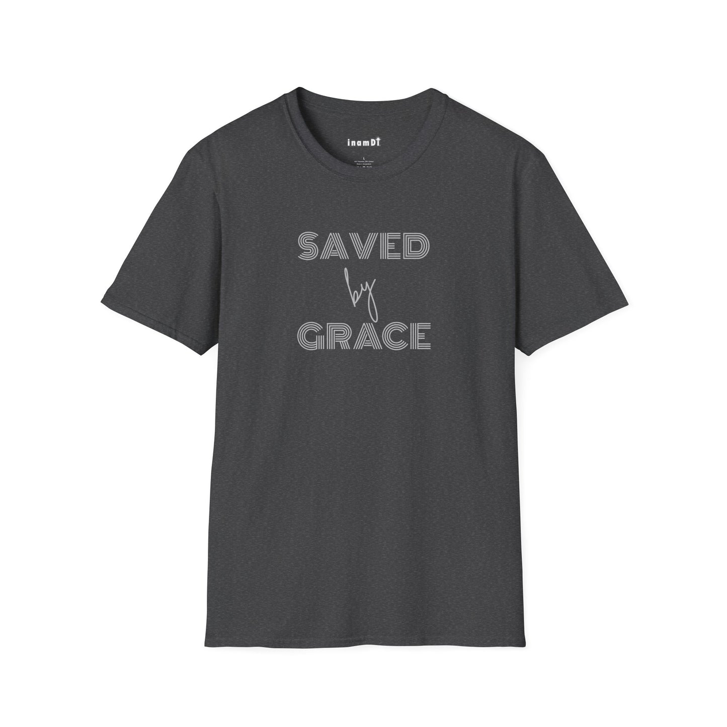 “Saved by Grace” Christian T-Shirt for Men – Inspirational Faith Tee, Everyday Wear or Gift