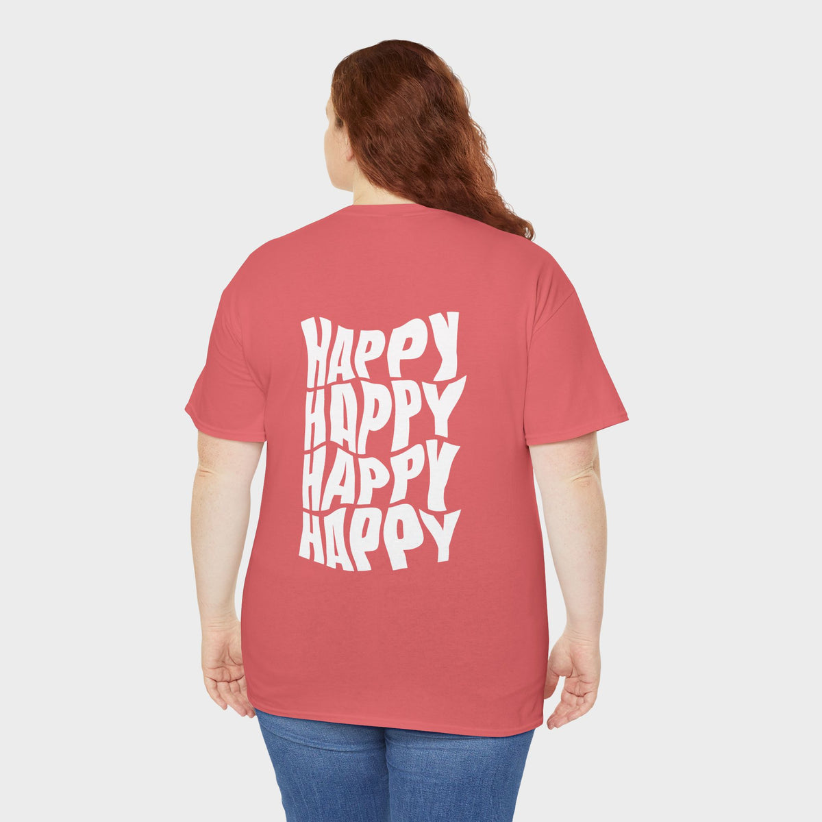Camiseta "Happy Vibes" para mujer: Diversión informal para regalos, festivales y cumpleaños