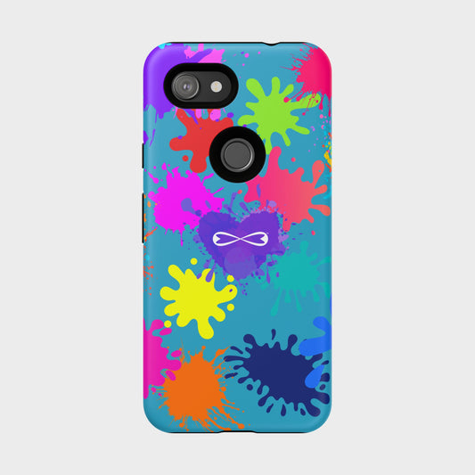Colorful Phone Case with Splatter Design, Durable Phone Cover, Fun Gift for Kids, Teens, Modern Decor, Vibrant Tech Accessory