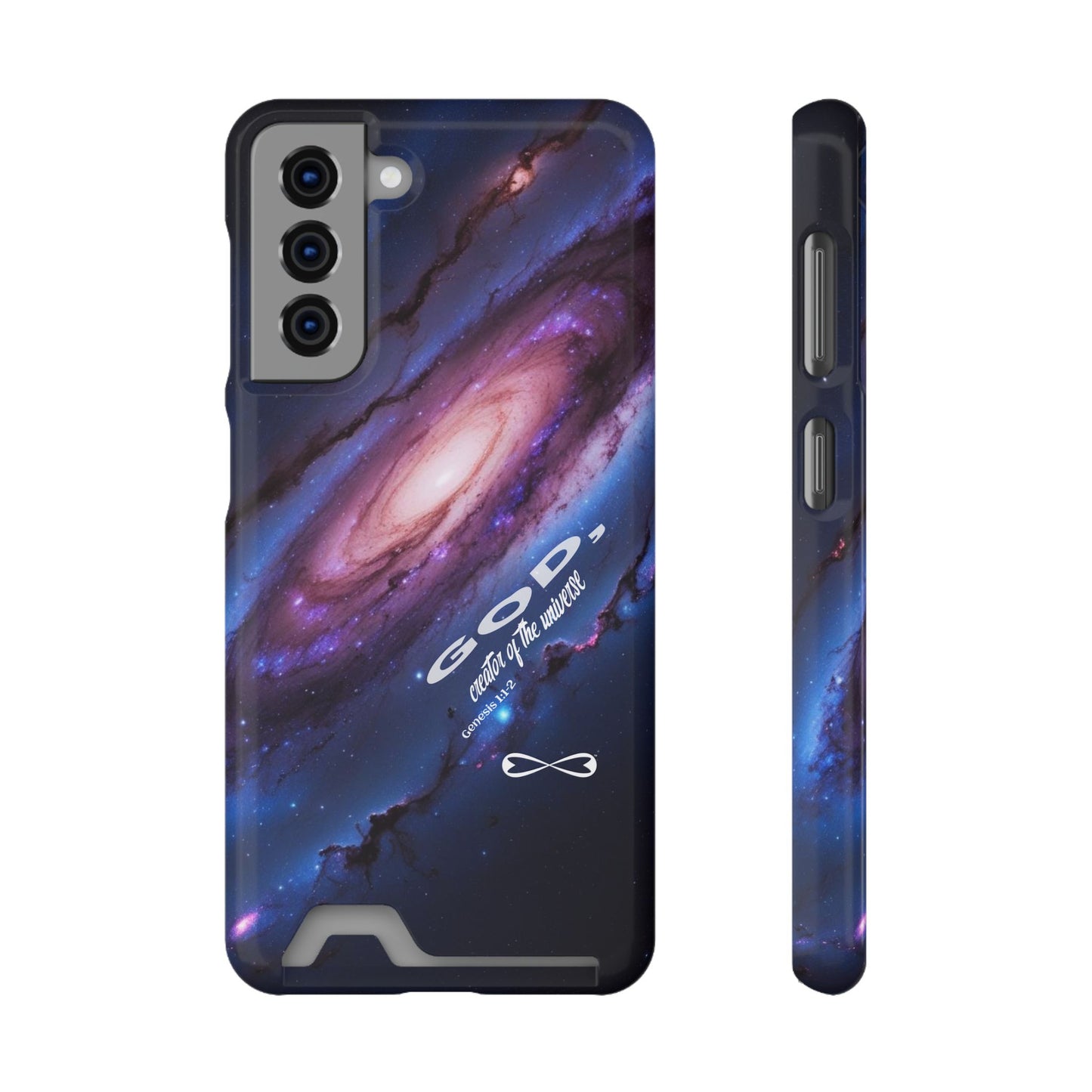 Funda Galaxy con tarjetero, accesorio universal para smartphone, diseño cósmico, regalo perfecto, protección elegante, temática espacial vibrante