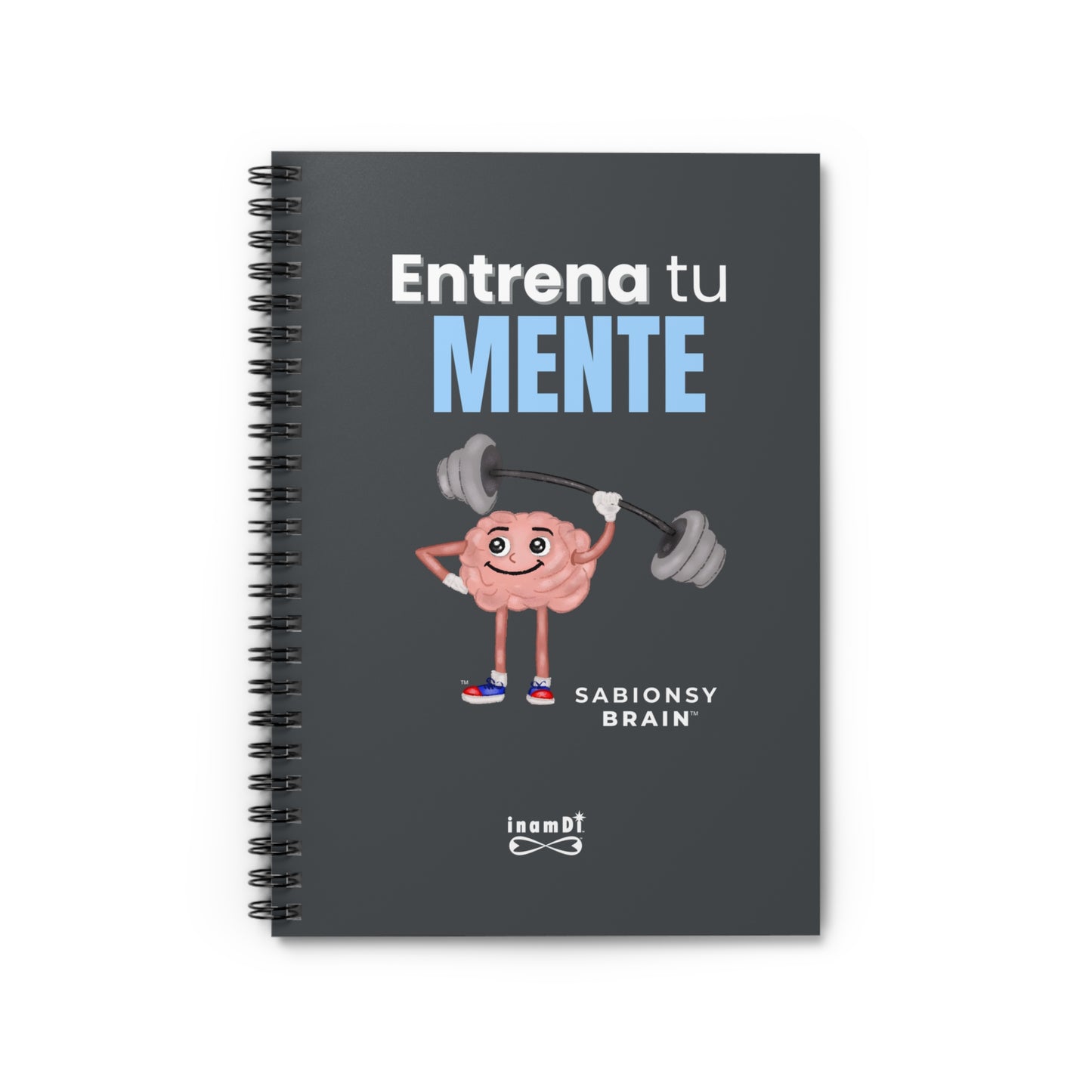 “Entrena Tu Mente” Notebook — Inspirational Spiral Journal | Sabionsy Brain™ Motivation Notebook Series