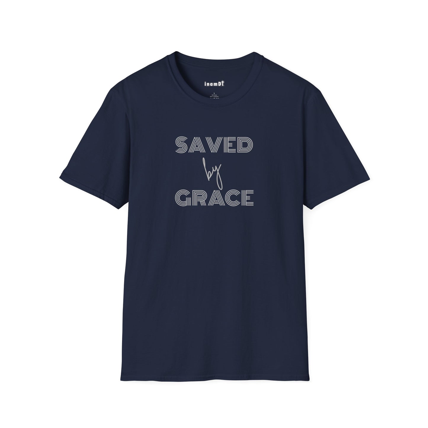 “Saved by Grace” Christian T-Shirt for Men – Inspirational Faith Tee, Everyday Wear or Gift