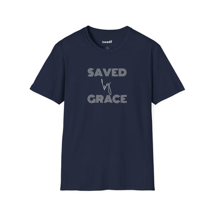 “Saved by Grace” Christian T-Shirt for Men – Inspirational Faith Tee, Everyday Wear or Gift