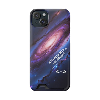 Galaxy Phone Case with Card Holder, Universal Smartphone Accessory, Cosmic Design, Perfect Gift, Stylish Protection, Vibrant Space Theme