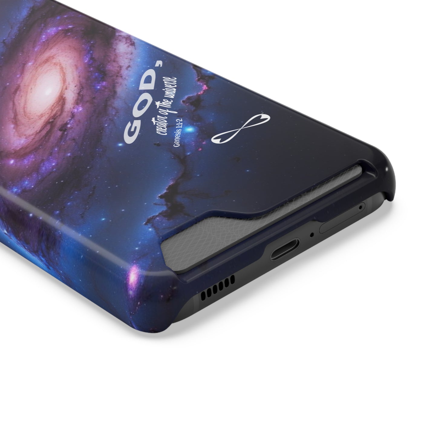 Galaxy Phone Case with Card Holder, Universal Smartphone Accessory, Cosmic Design, Perfect Gift, Stylish Protection, Vibrant Space Theme