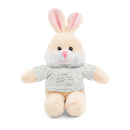 Conejito de Peluche “No importa cuan rápido vaya, necesito la bendición de Dios”