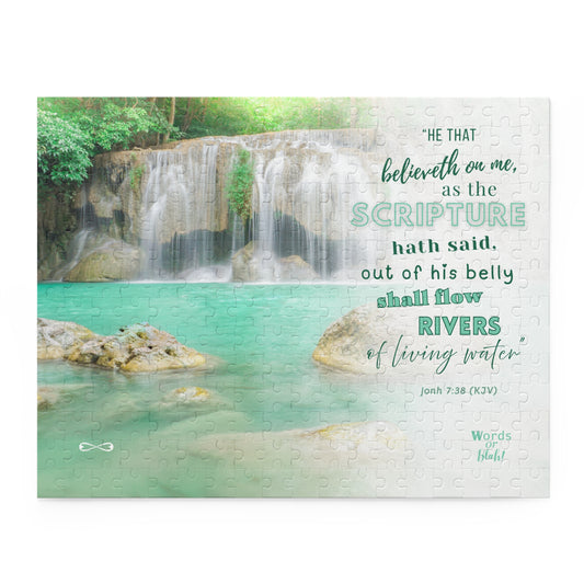 “Rivers of Living Water” Puzzle - "Waterfall" Art - 120, 252, 500 Pieces