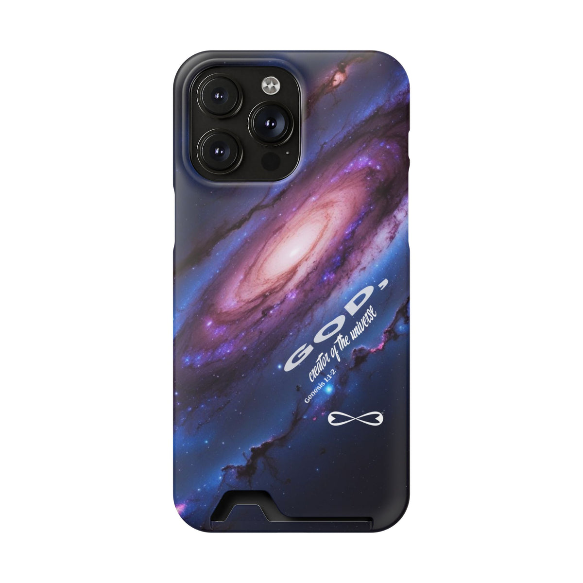 Galaxy Phone Case with Card Holder, Universal Smartphone Accessory, Cosmic Design, Perfect Gift, Stylish Protection, Vibrant Space Theme