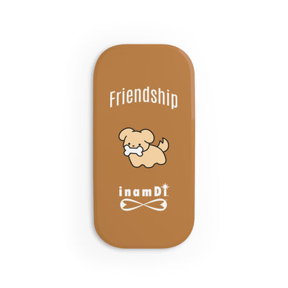 Lindo soporte para teléfono con forma de perro: accesorio de amistad, regalo para amantes de las mascotas, soporte moderno para teléfono, accesorio tecnológico único, soporte divertido para teléfono.