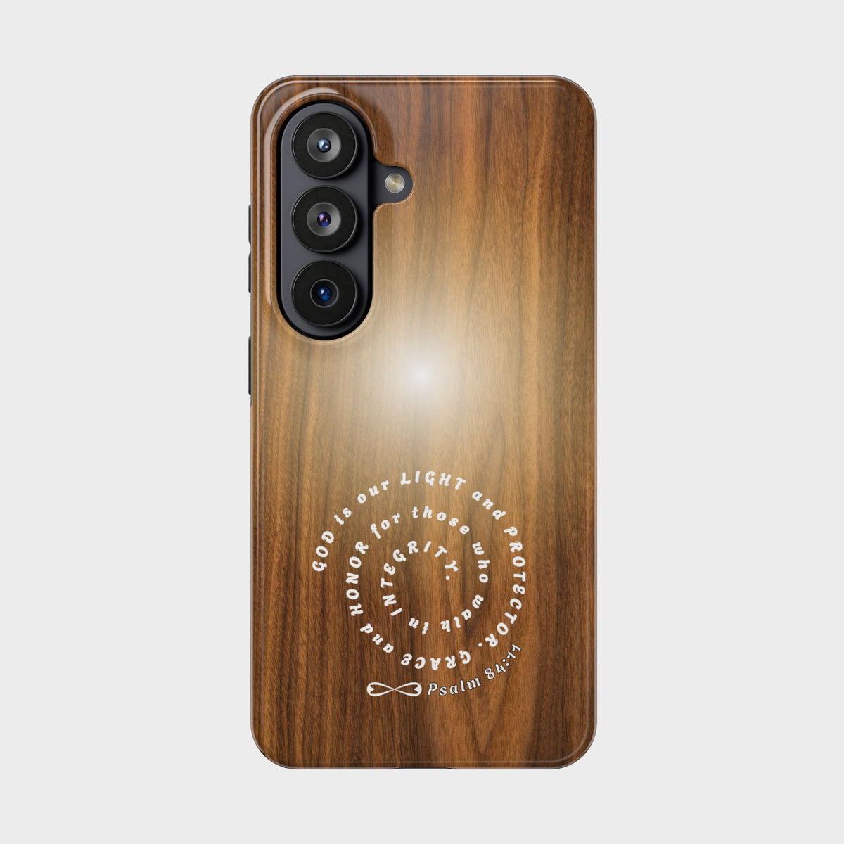 Rustic Tough Phone Case with Inspirational Quote, Gift for Faithful Friends, Protection Case, Wood Design, Unique Present