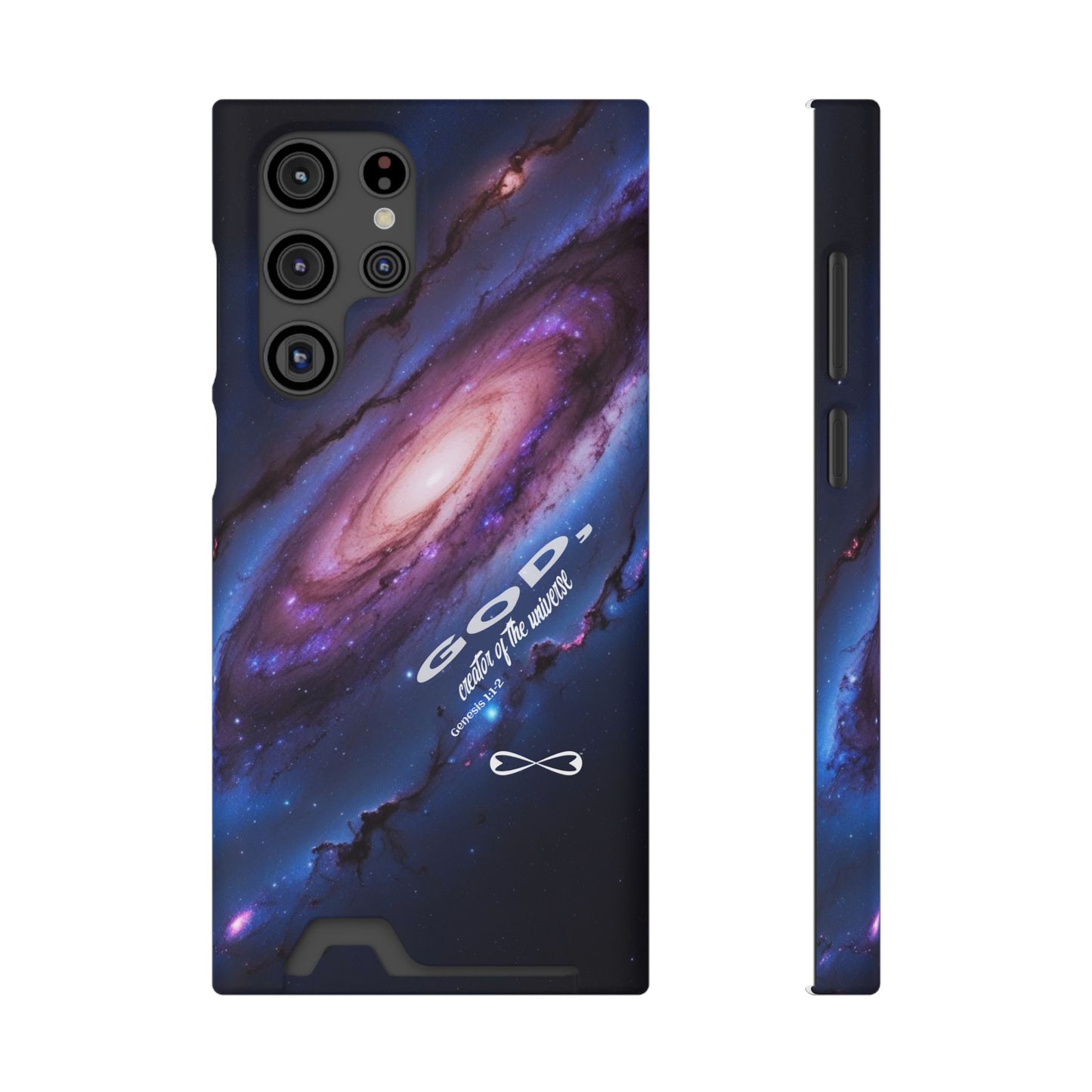 Funda Galaxy con tarjetero, accesorio universal para smartphone, diseño cósmico, regalo perfecto, protección elegante, temática espacial vibrante
