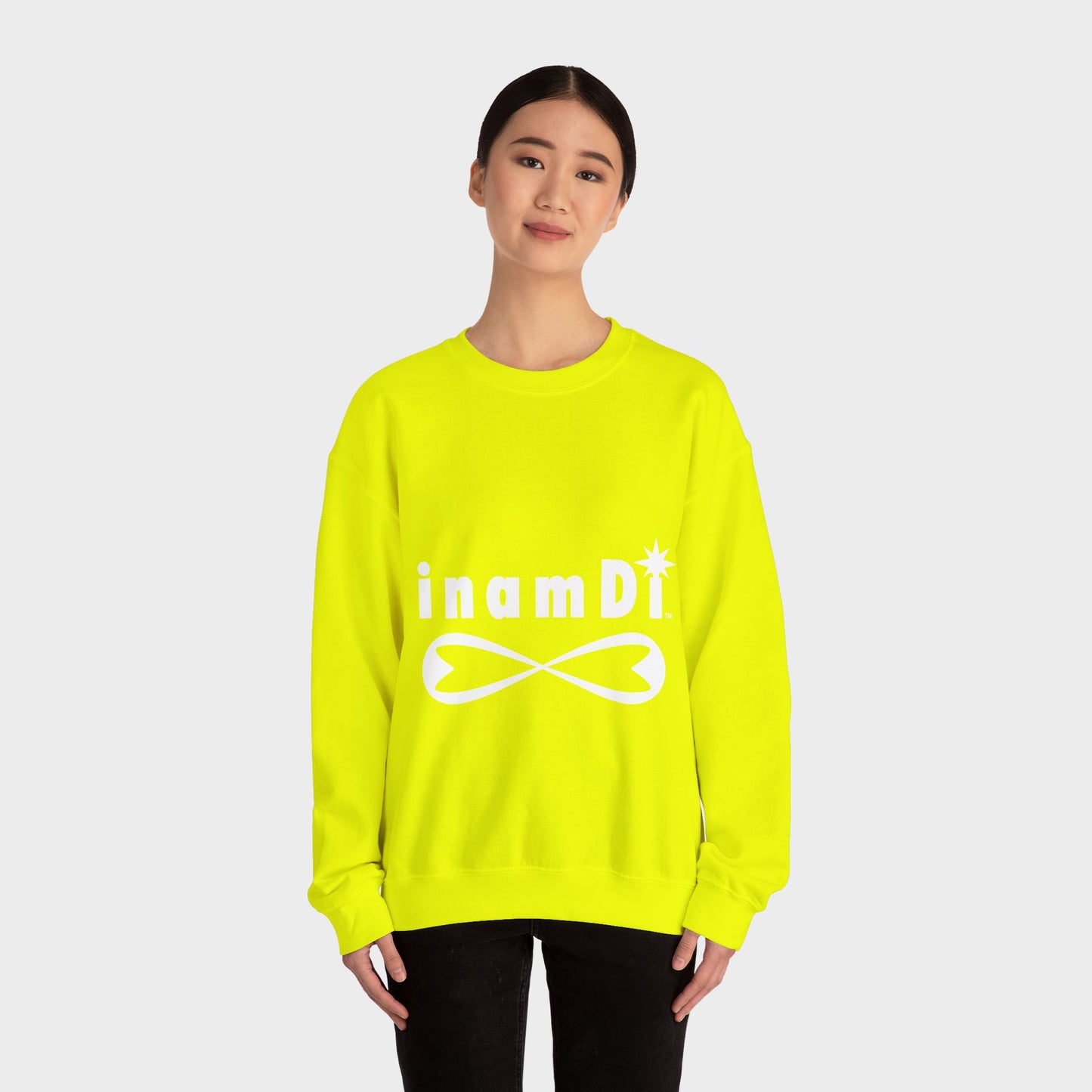 "inamDi" Women's Comfortable Crewneck Sweatshirt with Classic Logo