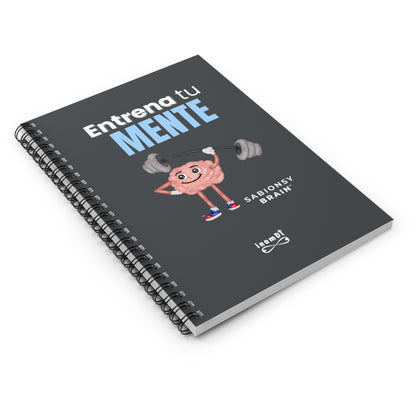 “Entrena Tu Mente” Notebook — Inspirational Spiral Journal | Sabionsy Brain™ Motivation Notebook Series