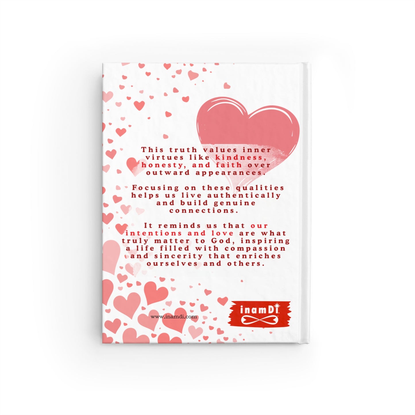 Heartfelt Connection Journal, Inspirational Journal, Self-Love Diary, Gift for Friends, Valentine's Day Journal, Heart Design Journal