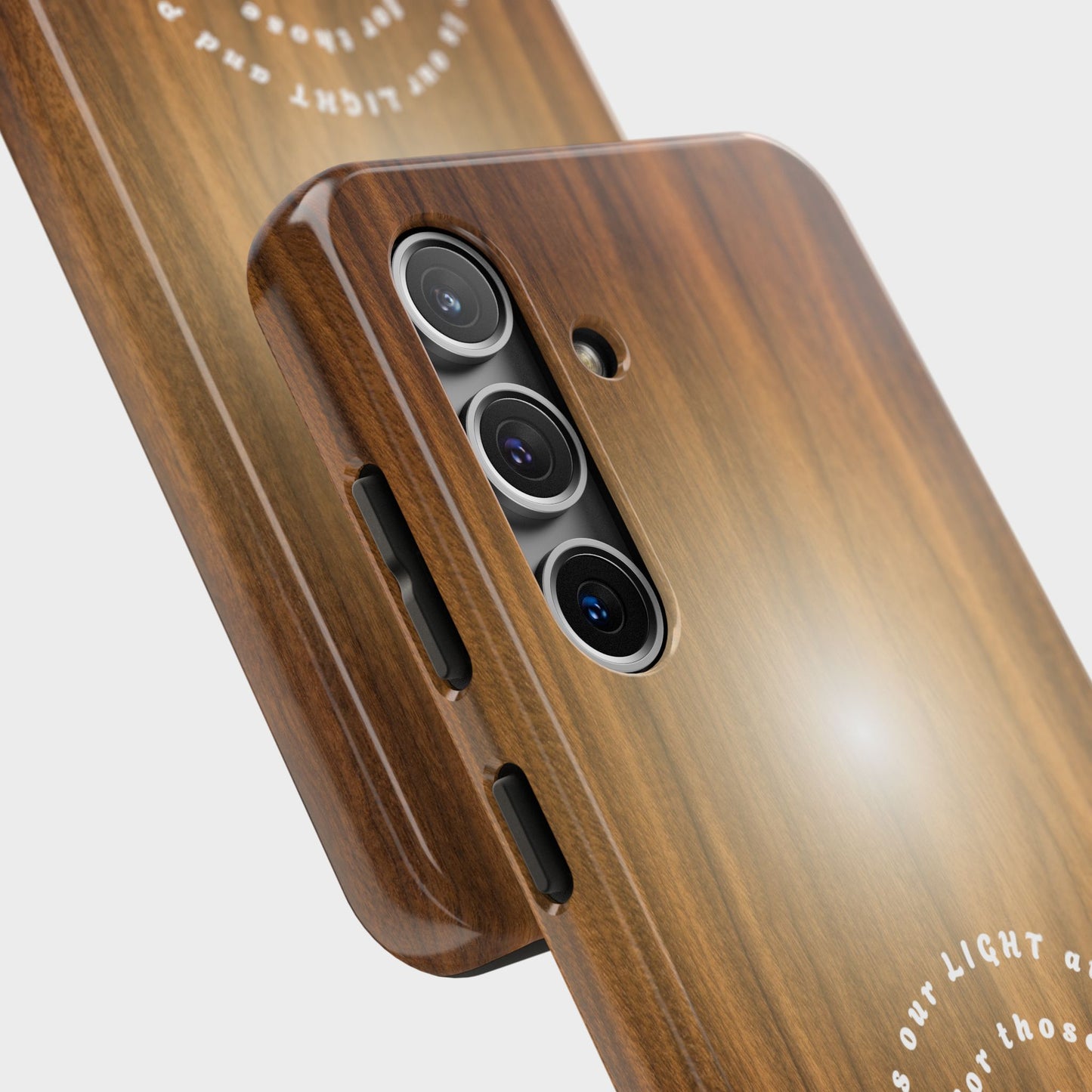 Funda rústica resistente para teléfono con cita inspiradora, regalo para amigos fieles, funda protectora, diseño de madera, regalo único