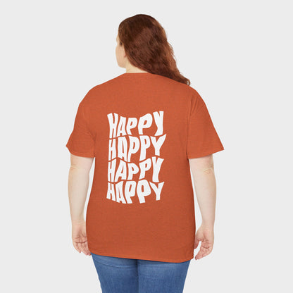 Camiseta "Happy Vibes" para mujer: Diversión informal para regalos, festivales y cumpleaños