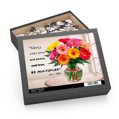 “Be Multiplied” Puzzle - Inspirational Floral Jigsaw - 120, 252, 500 Pieces