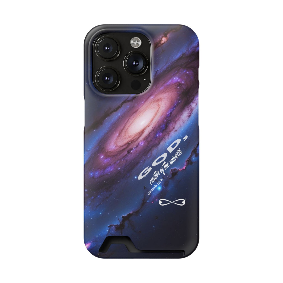 Galaxy Phone Case with Card Holder, Universal Smartphone Accessory, Cosmic Design, Perfect Gift, Stylish Protection, Vibrant Space Theme