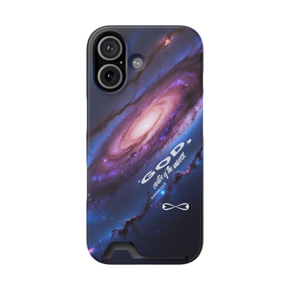 Galaxy Phone Case with Card Holder, Universal Smartphone Accessory, Cosmic Design, Perfect Gift, Stylish Protection, Vibrant Space Theme