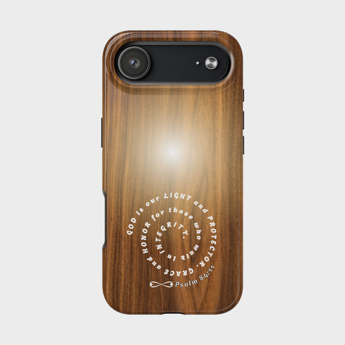 Rustic Tough Phone Case with Inspirational Quote, Gift for Faithful Friends, Protection Case, Wood Design, Unique Present