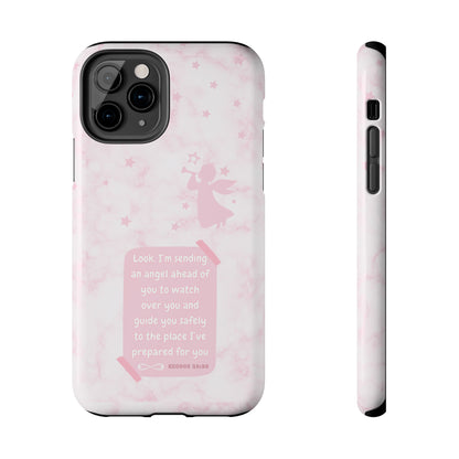 Angel Guidance Tough Phone Cases, Inspirational Phone Cover, Gift for Her, Angel Lover Gift, Pastel Pink Phone Case, Protection with Love