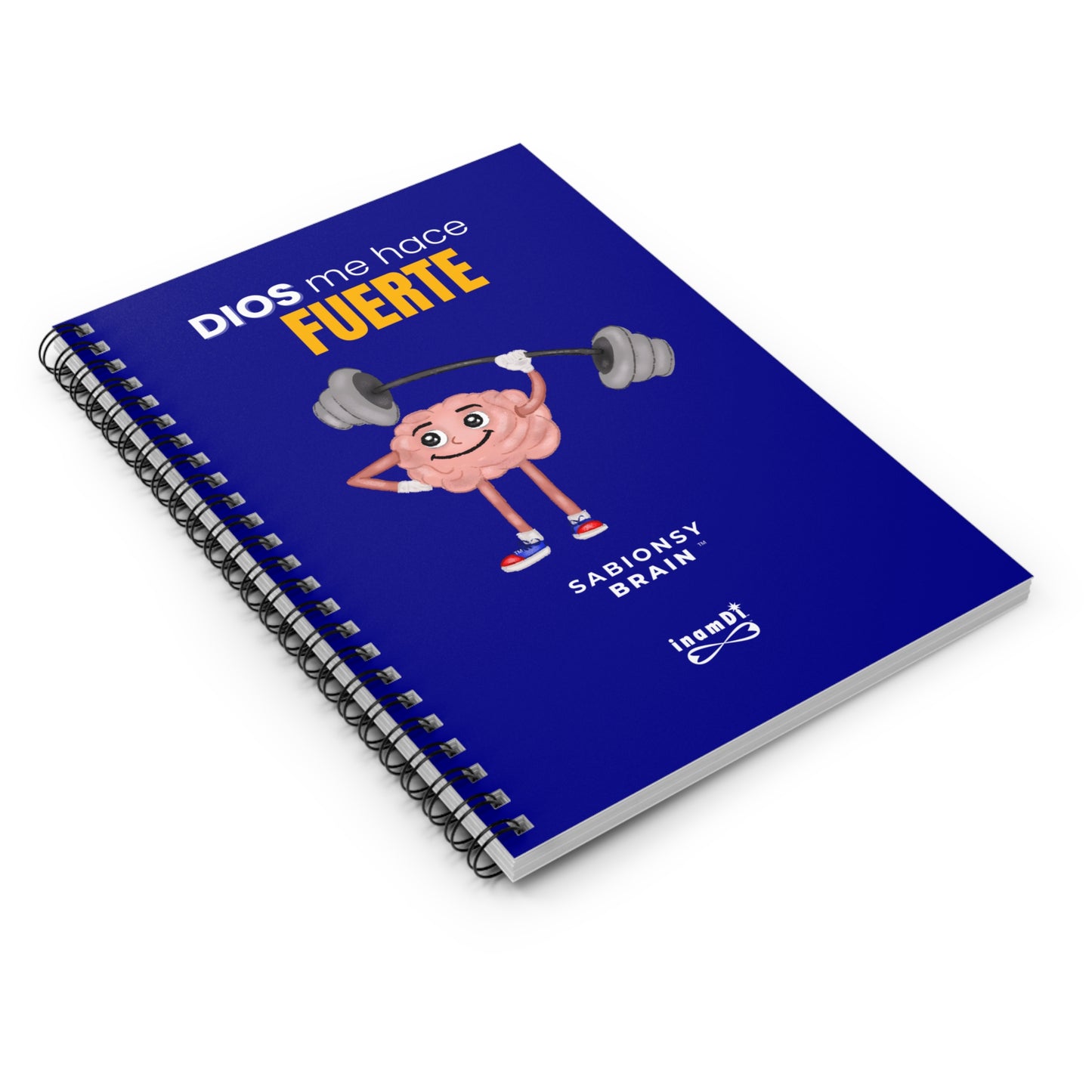 “Dios Me Hace Fuerte” Notebook — Inspirational Spiral Journal | Sabionsy Brain™ Motivation Notebook Series