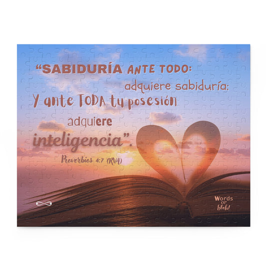 "Adquiere Sabiduría" Puzzle - "Corazón Sabio" Design - 120, 252, 500 Pieces