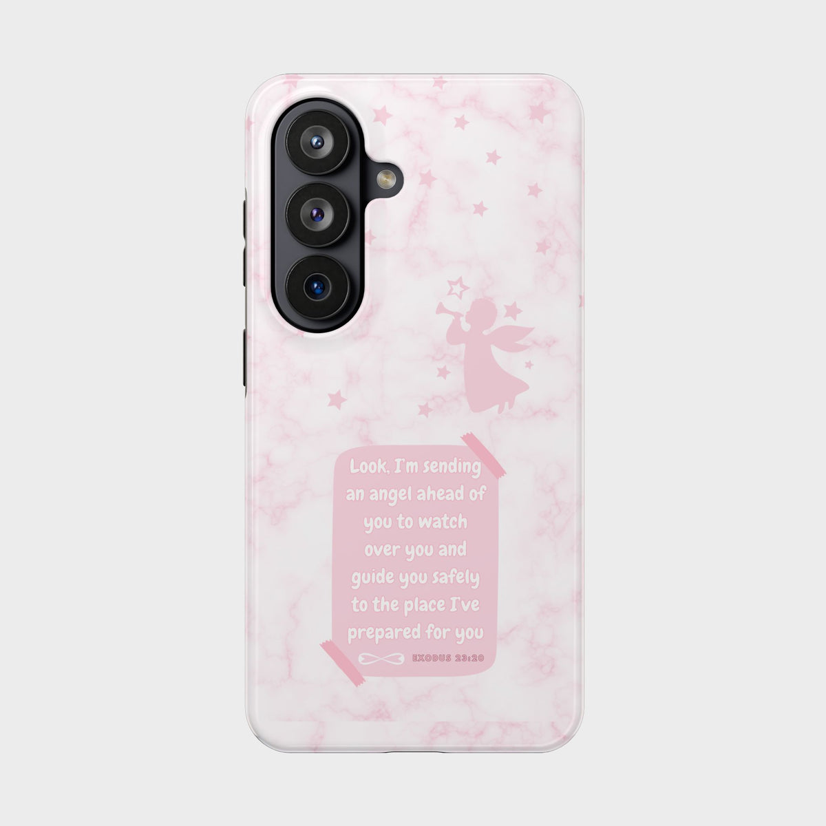 Angel Guidance Tough Phone Cases, Inspirational Phone Cover, Gift for Her, Angel Lover Gift, Pastel Pink Phone Case, Protection with Love