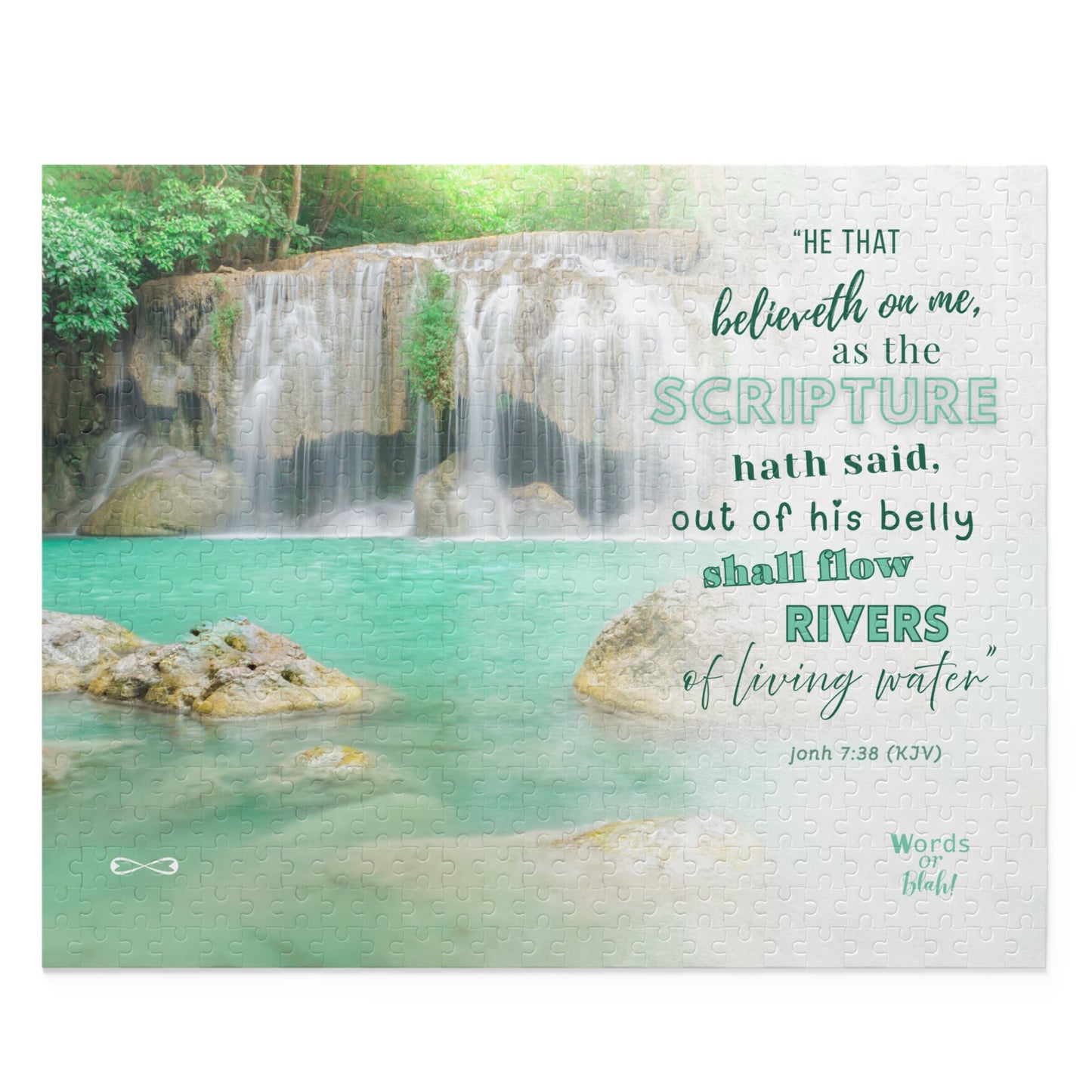 “Rivers of Living Water” Puzzle - "Waterfall" Art - 120, 252, 500 Pieces