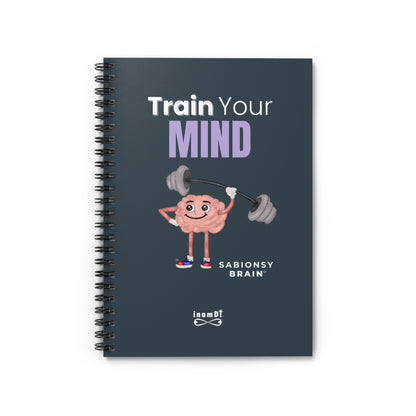 Train Your Mind Notebook — Motivational Spiral Journal | Sabionsy Brain™ Motivation Notebook Series