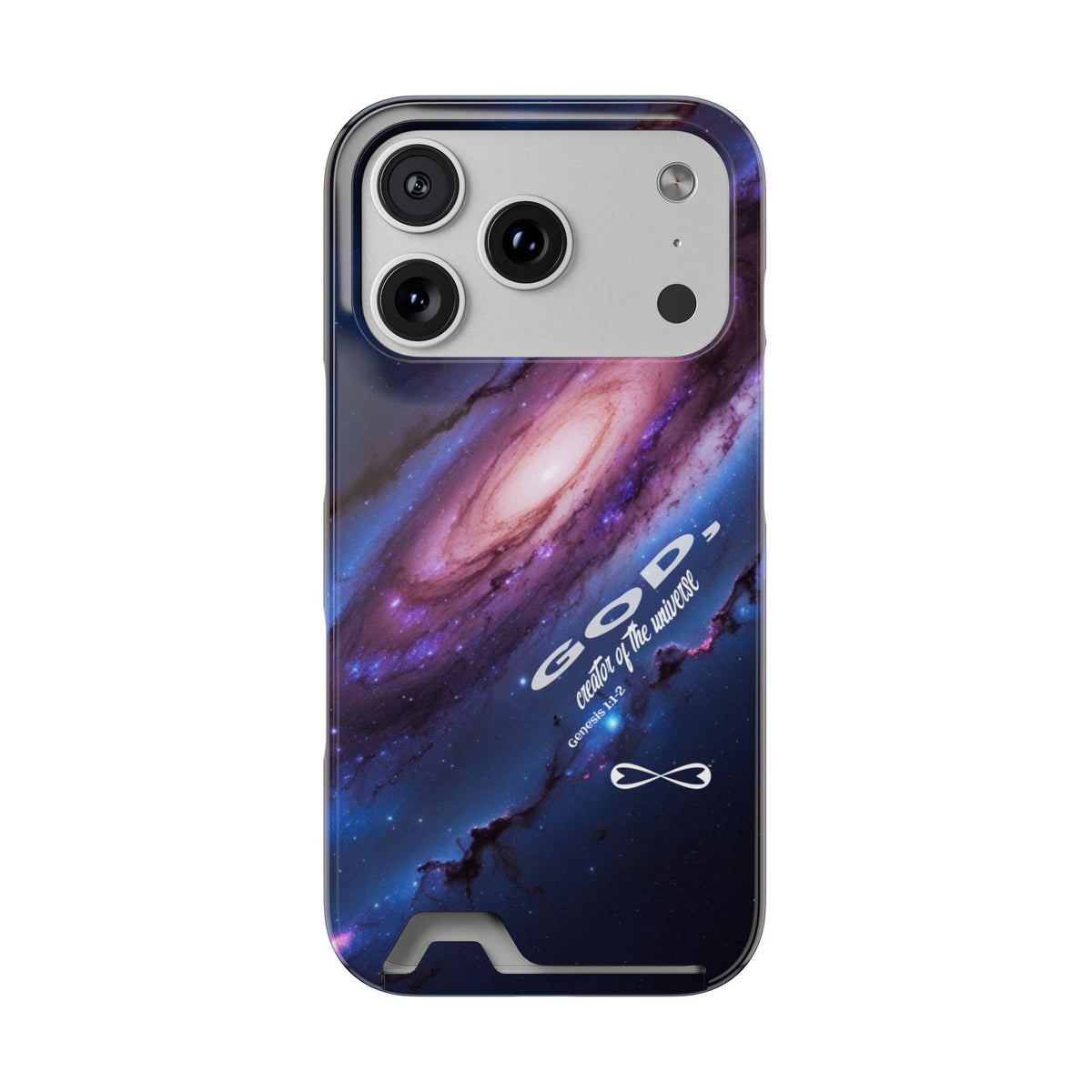 Galaxy Phone Case with Card Holder, Universal Smartphone Accessory, Cosmic Design, Perfect Gift, Stylish Protection, Vibrant Space Theme
