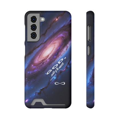 Galaxy Phone Case with Card Holder, Universal Smartphone Accessory, Cosmic Design, Perfect Gift, Stylish Protection, Vibrant Space Theme