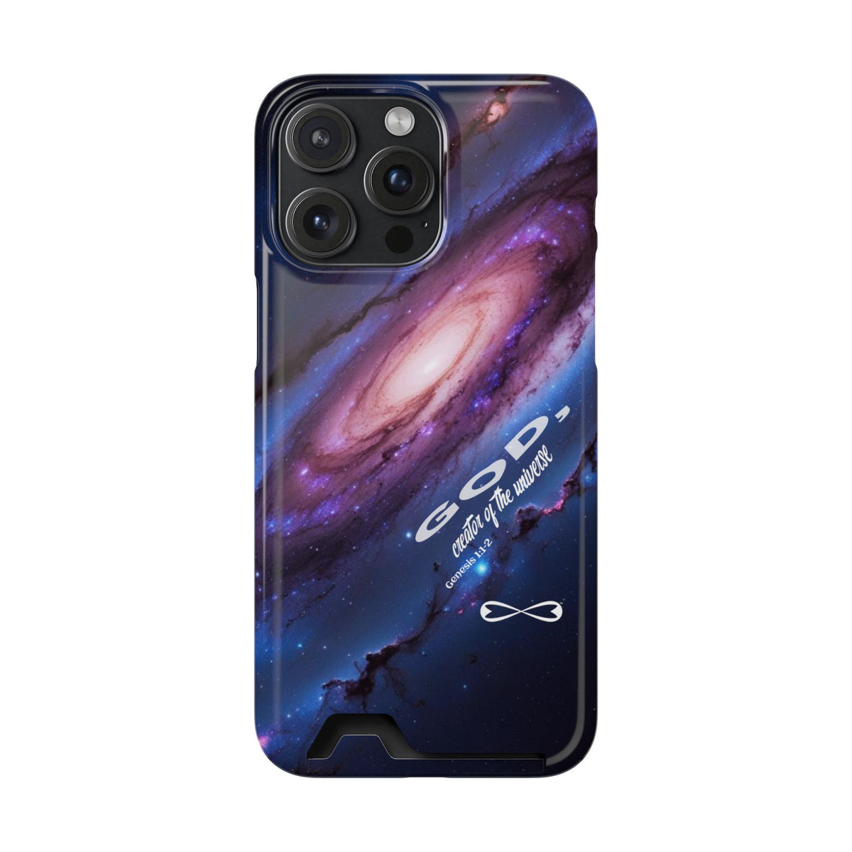 Galaxy Phone Case with Card Holder, Universal Smartphone Accessory, Cosmic Design, Perfect Gift, Stylish Protection, Vibrant Space Theme