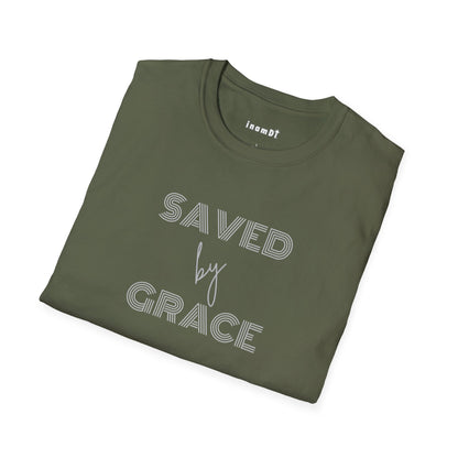 “Saved by Grace” Christian T-Shirt for Men – Inspirational Faith Tee, Everyday Wear or Gift