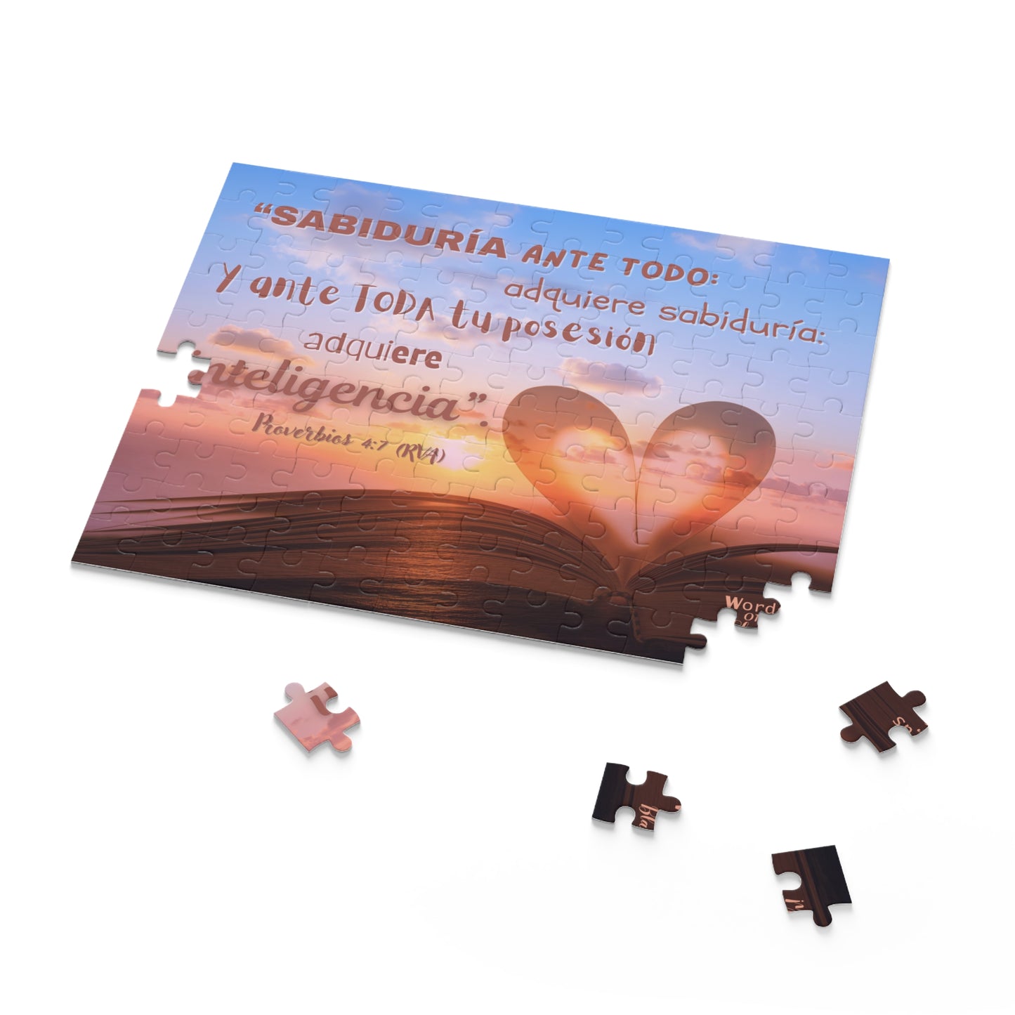 "Adquiere Sabiduría" Puzzle - "Corazón Sabio" Design - 120, 252, 500 Pieces
