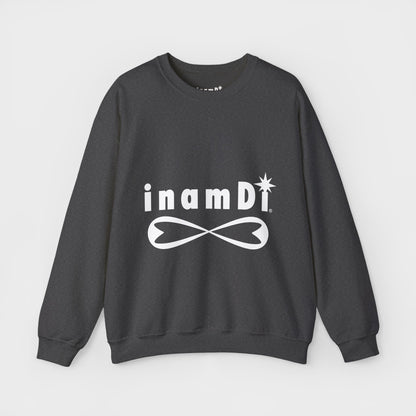 Sudadera cómoda de cuello redondo para hombre "inamDi" con logotipo clásico