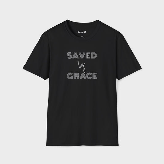 “Saved by Grace” Christian T-Shirt for Men – Inspirational Faith Tee, Everyday Wear or Gift