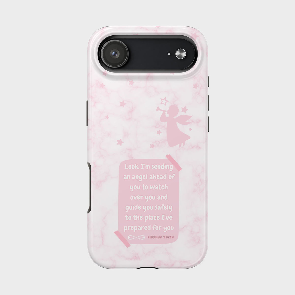 Angel Guidance Tough Phone Cases, Inspirational Phone Cover, Gift for Her, Angel Lover Gift, Pastel Pink Phone Case, Protection with Love
