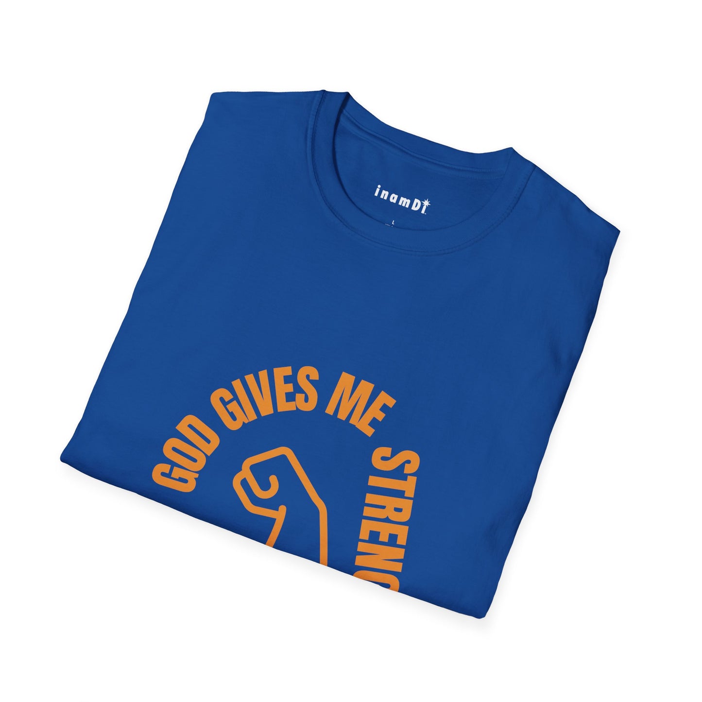 “God Gives Me Strength” Christian T-Shirt for Men – Empowering Faith Tee & Inspirational Gift