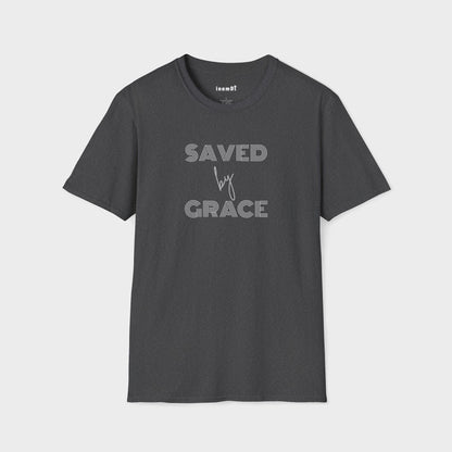 “Saved by Grace” Christian T-Shirt for Men – Inspirational Faith Tee, Everyday Wear or Gift