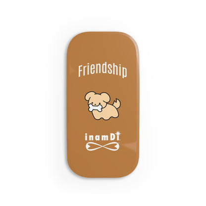 Lindo soporte para teléfono con forma de perro: accesorio de amistad, regalo para amantes de las mascotas, soporte moderno para teléfono, accesorio tecnológico único, soporte divertido para teléfono.