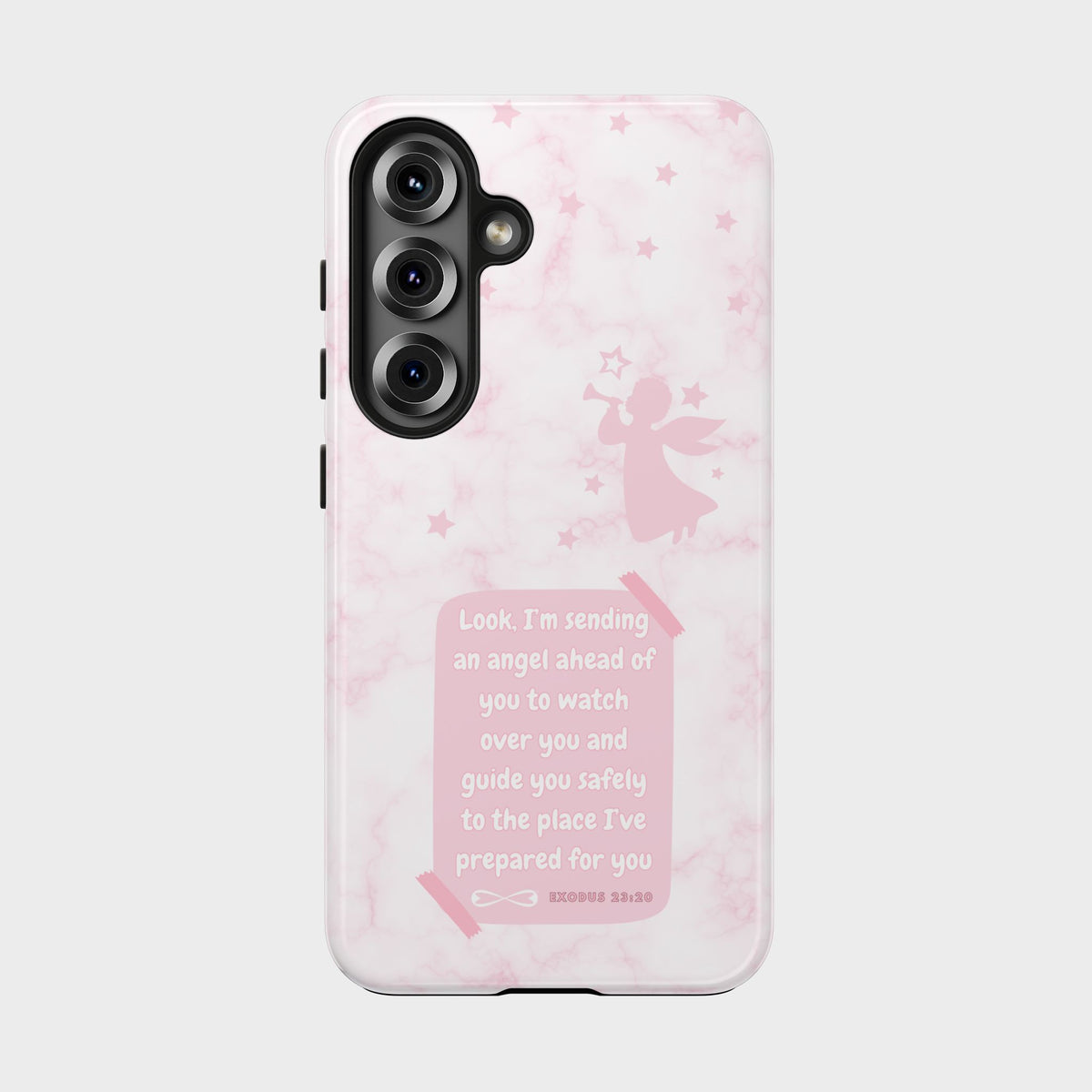 Angel Guidance Tough Phone Cases, Inspirational Phone Cover, Gift for Her, Angel Lover Gift, Pastel Pink Phone Case, Protection with Love
