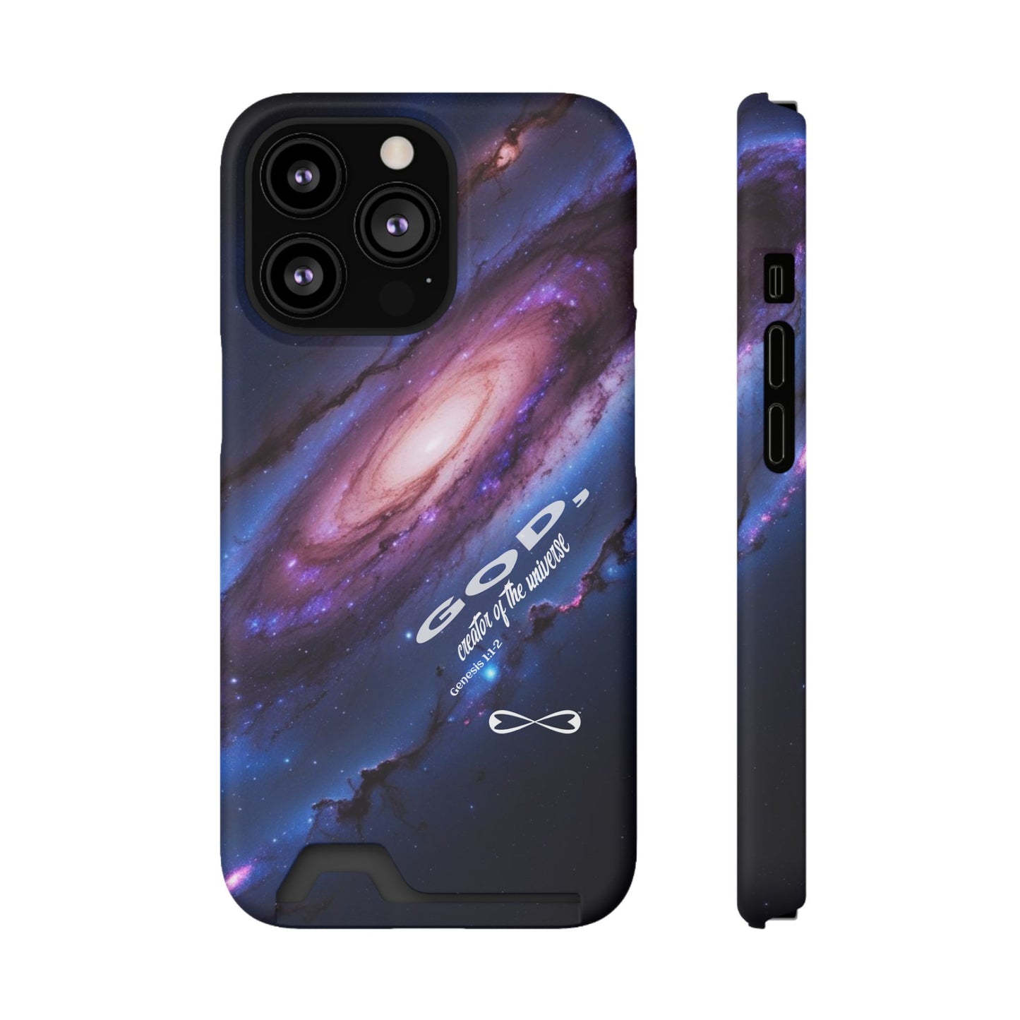 Funda Galaxy con tarjetero, accesorio universal para smartphone, diseño cósmico, regalo perfecto, protección elegante, temática espacial vibrante