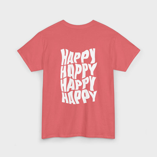 Camiseta "Happy Vibes" para mujer: Diversión informal para regalos, festivales y cumpleaños